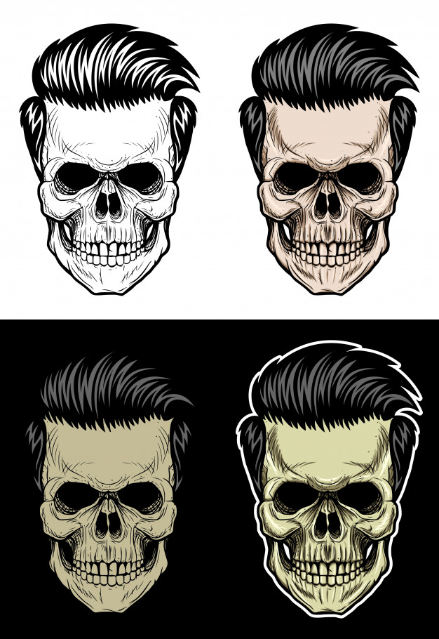 626x910 Hipster Skull Vector Premium Download