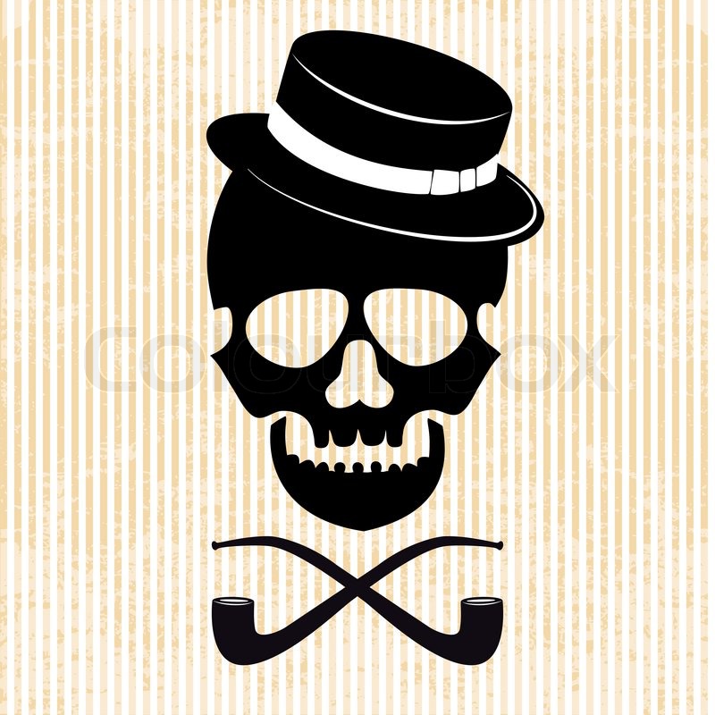 800x800 Hipster Skull Graphic Background Stock Vector Colourbox