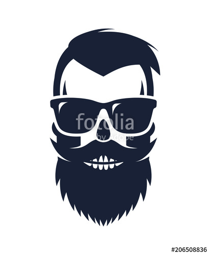 412x500 Bearded Hipster Skull Wearing Sunglasses Stock Image And Royalty