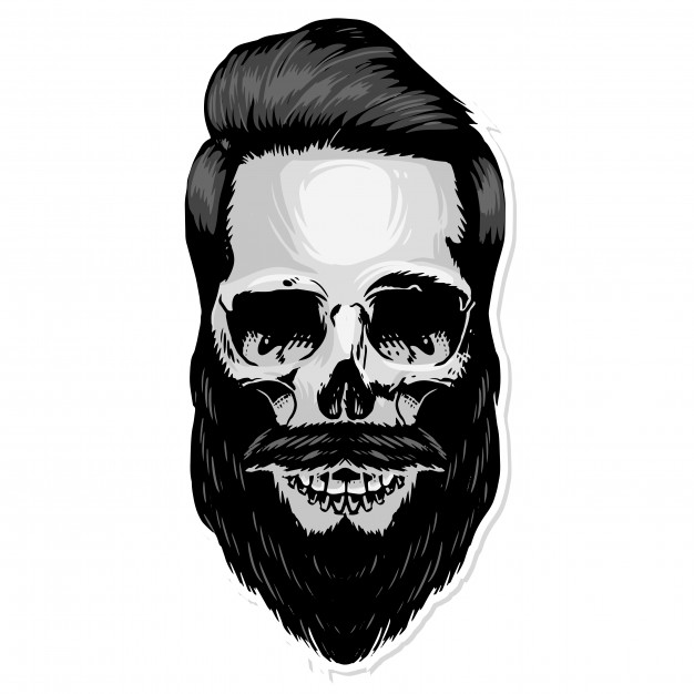 626x626 Hipster Style Skull Vector Premium Download