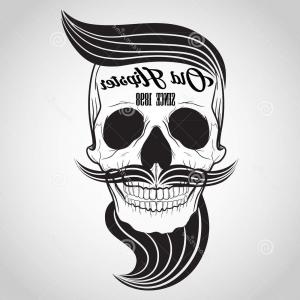 300x300 Stock Illustration Hipster Skull Logo Vector Banner Symbol Image