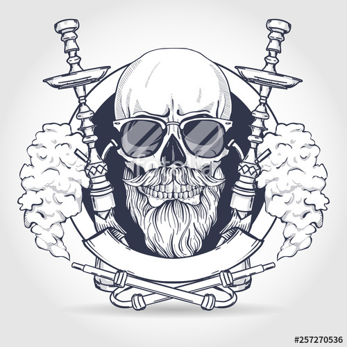 500x500 Color Hipster Skull Stock Image And Royalty Free Vector