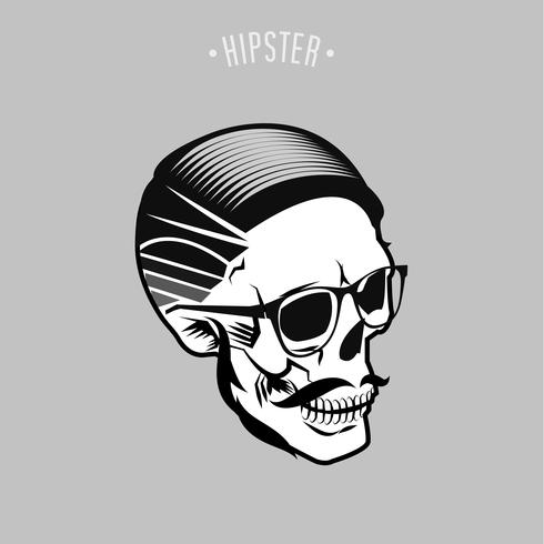 490x490 Hipster Skull Symbol Vector
