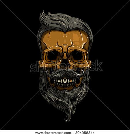 450x470 Vector, Illustration Skull With Hair Skull Hipster, Skull Vector