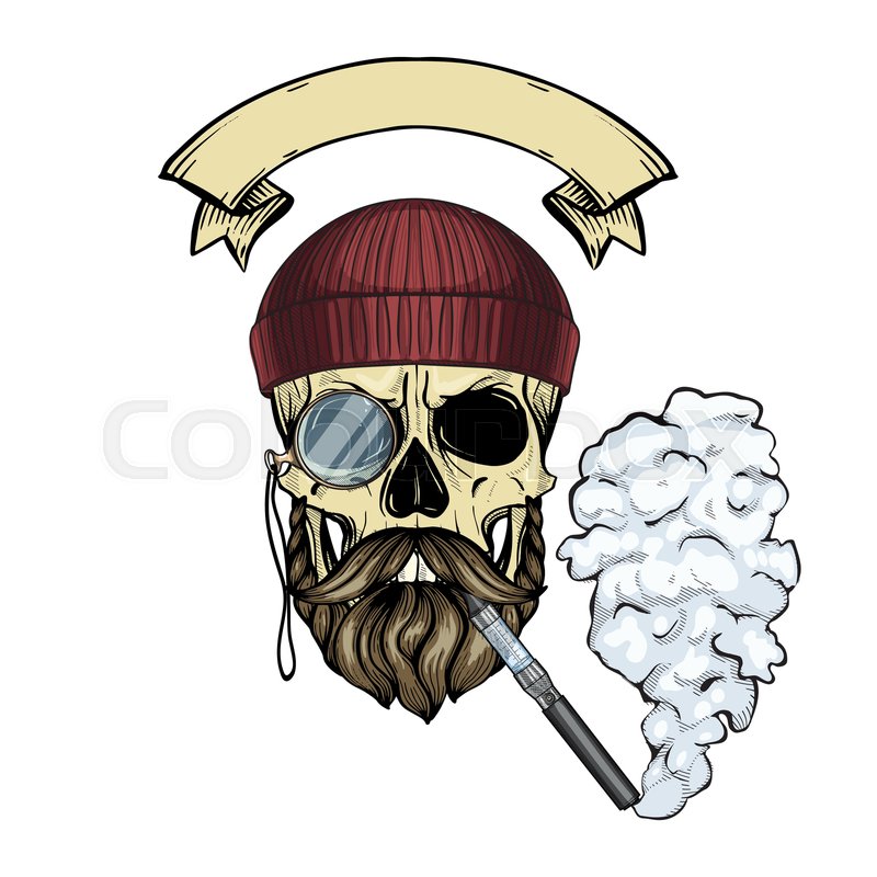 800x800 Color Hipster Skull With Knited Hat Stock Vector Colourbox