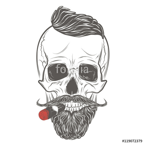500x500 Hipster Skull Vector Gentleman Skull Stock Image And Royalty