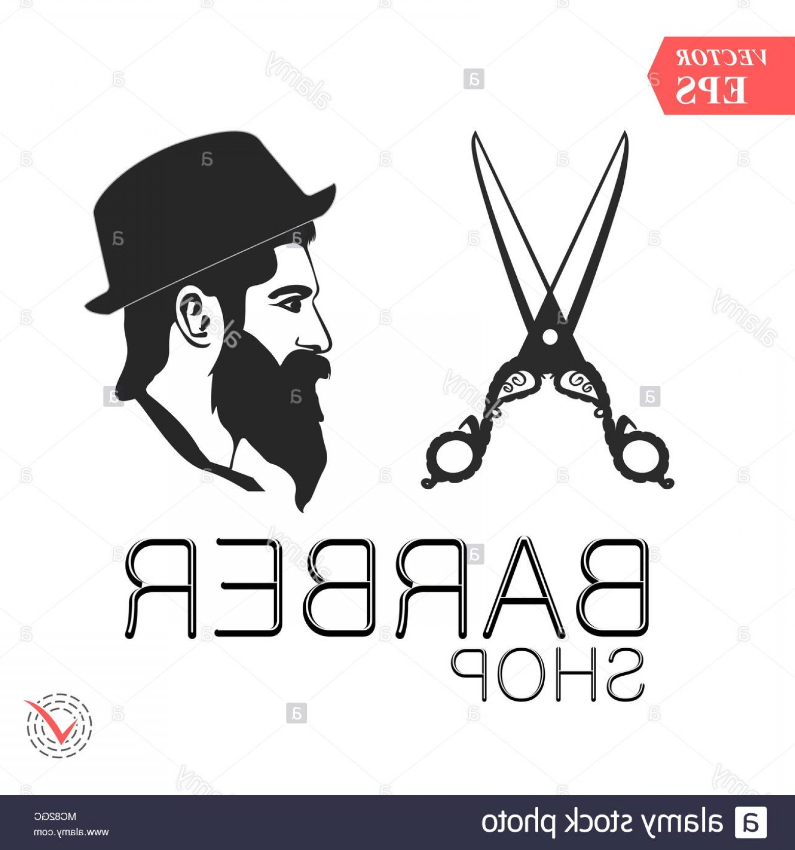 1560x1668 Vintage Barber Shop Emblem Label Badge Logo Man With Beard Hipster