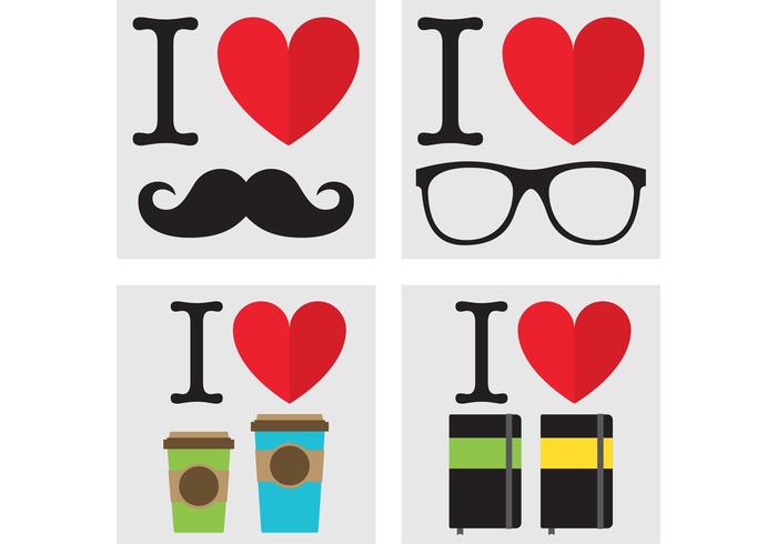 I Love Hipster Vectors 700x490 I Love Hipster Vectors