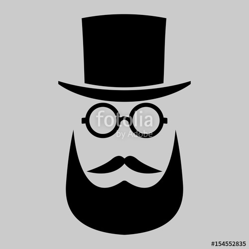 Retro Gentleman Icon Hipster Vector Art Stock Image 500x500 Retro Gentleman Icon Hipster Vector Art Stock Image