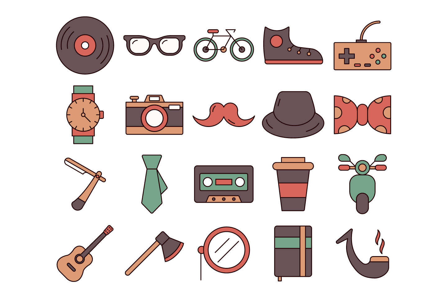 Hipster Vector Free Icon Set 1440x960 Hipster Vector Free Icon Set