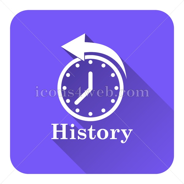 History Flat Icon With Long Shadow Vector 600x600 History Flat Icon With Long Shadow Vector