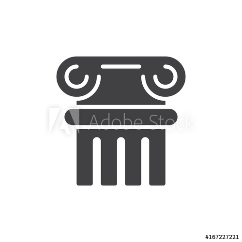 Ancient Column Icon Vector, Filled Flat Sign, Solid Pictogram 500x500 Ancient Column Icon Vector, Filled Flat Sign, Solid Pictogram