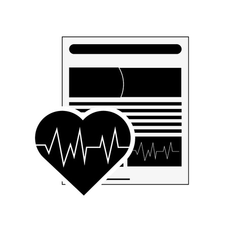 Flat Design Heart Cardiogram And Medical History Icon Vector 450x450 Flat Design Heart Cardiogram And Medical History Icon Vector