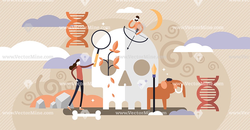 Anthropology Tiny Persons History Concept Vector Illustration 1000x523 Anthropology Tiny Persons History Concept Vector Illustration
