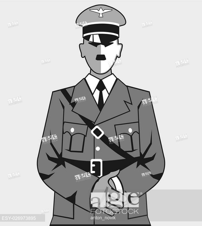 699x780 Hitler Cartoon Simplified Vector, Stock Vector, Vector And Low