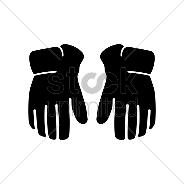 Hockey Gloves Vector Image 600x600 Hockey Gloves Vector Image