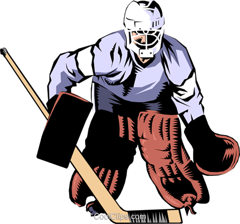 480x447 Hockey Goalie Royalty Free Vector Clip Art Illustration