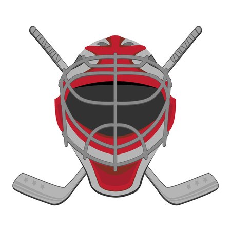 450x450 Hockey Goalie Ice Hockey Goalie Mask Sticks Royalty Free Vector