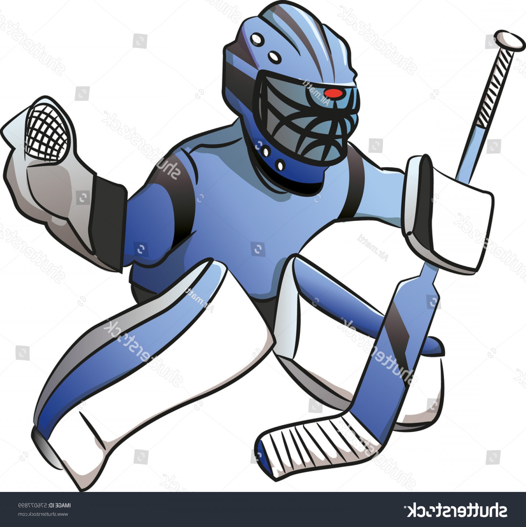 1800x1803 Blue Ice Hockey Goalie Player Action Handandbeak
