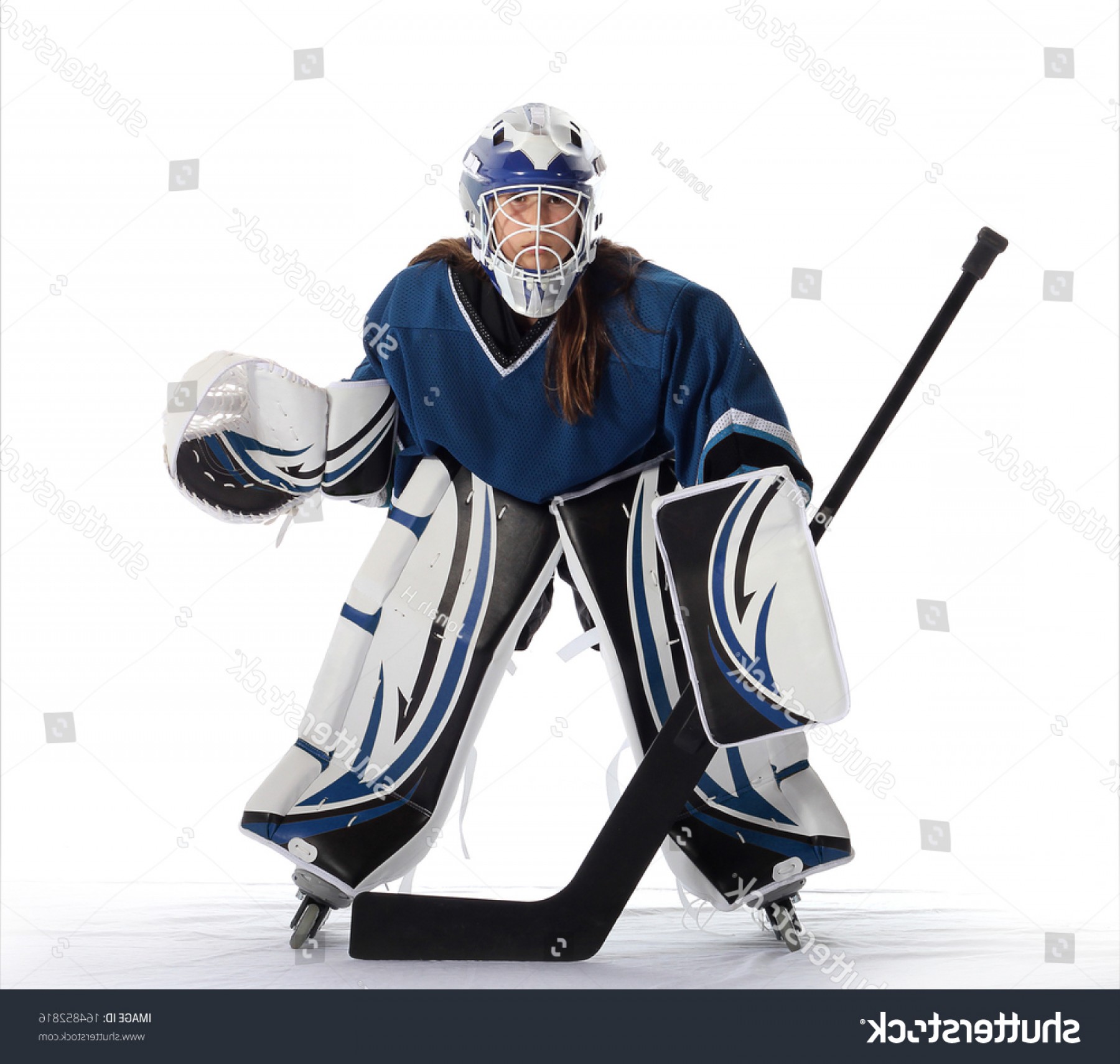 1800x1711 Young Ball Hockey Goalie Blue Jersey Handandbeak