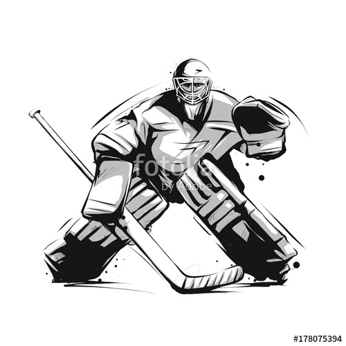 500x500 Ice Hockey Player Goalkeeper Stock Image And Royalty Free Vector