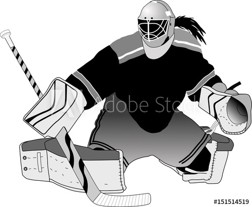 500x411 Female Hockey Goalie Making A Save