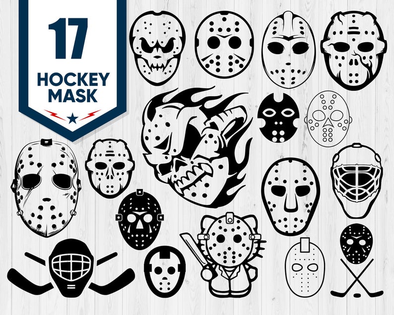 794x635 Hockey Mask Jason Mask Hockey Mask Vector Hockey Etsy
