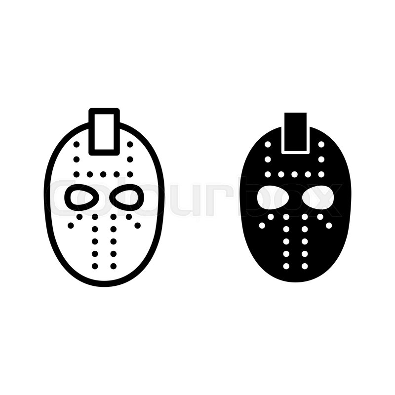 800x800 Hockey Mask Line And Glyph Icon Stock Vector Colourbox