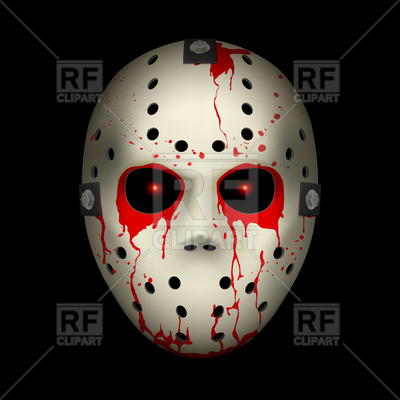 400x400 Bloody Glowing Eyes Hockey Mask
