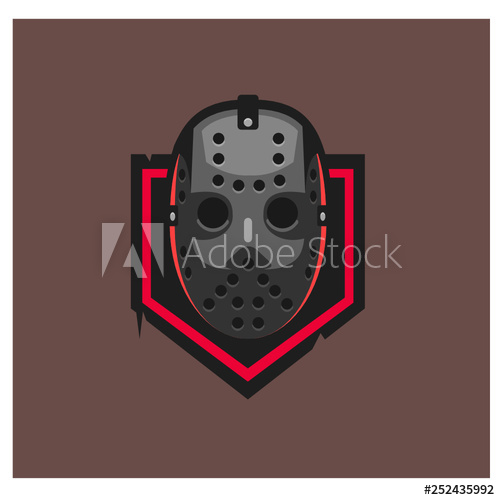 500x500 Hockey Mask Vector Logo Template