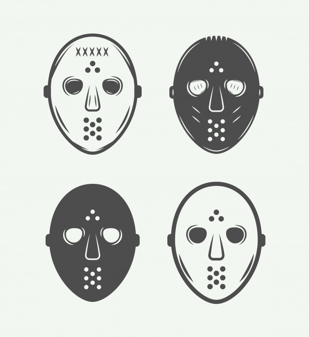 626x682 Hockey Masks Vector Premium Download