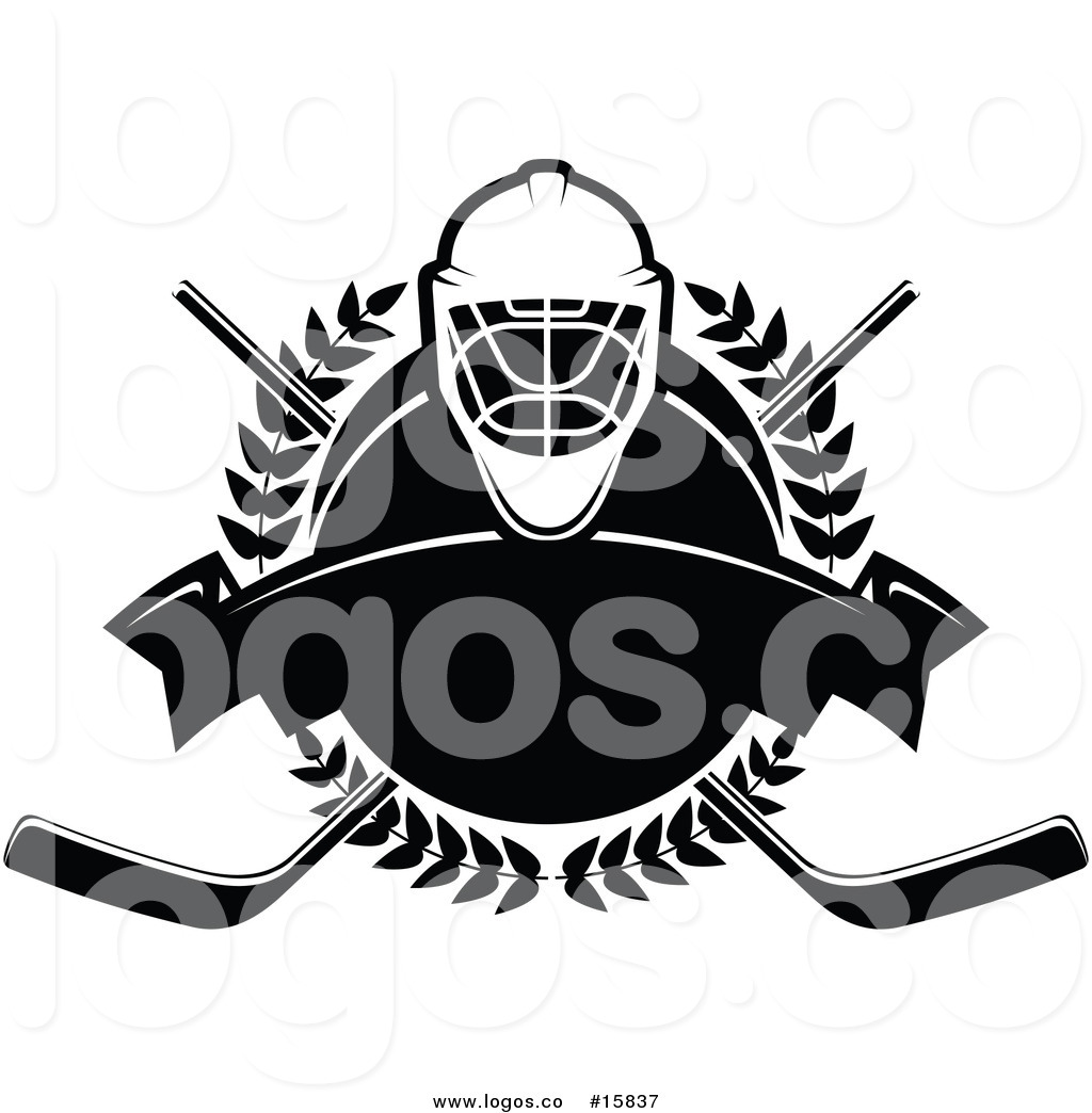 1024x1044 Royalty Free Vector Logo Of A Hockey Mask With Laurel Wreath, Puck