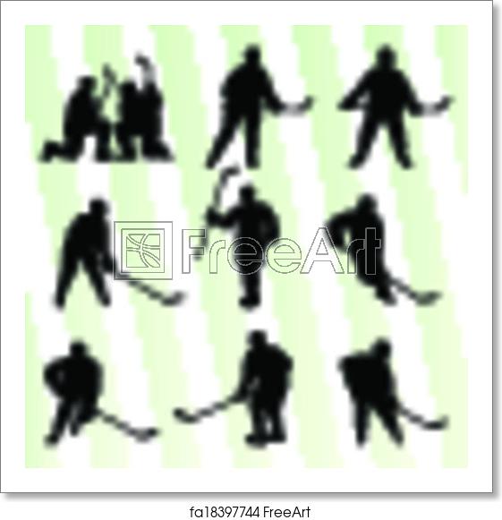 Free Art Print Of Ice Hockey Player Silhouette Sport Abstract 561x581 Free Art Print Of Ice Hockey Player Silhouette Sport Abstract