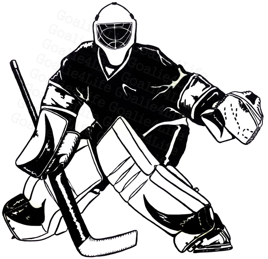 908x879 Ice Hockey Goalie Clipart