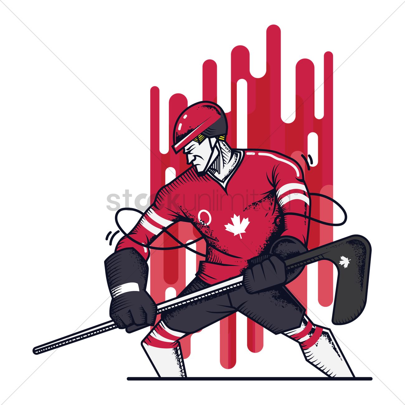 1300x1300 Canadian Ice Hockey Player Vector Image