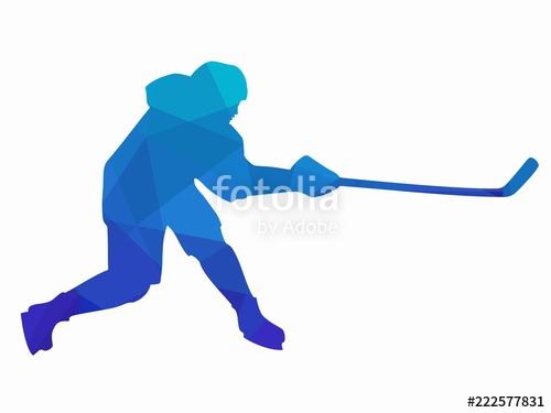 500x375 Illustration Ice Hockey Player, Vector Draw Stock Image