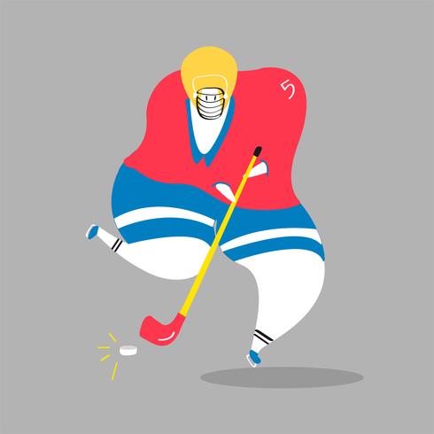 490x490 Character Illustration Of An Ice Hockey Player