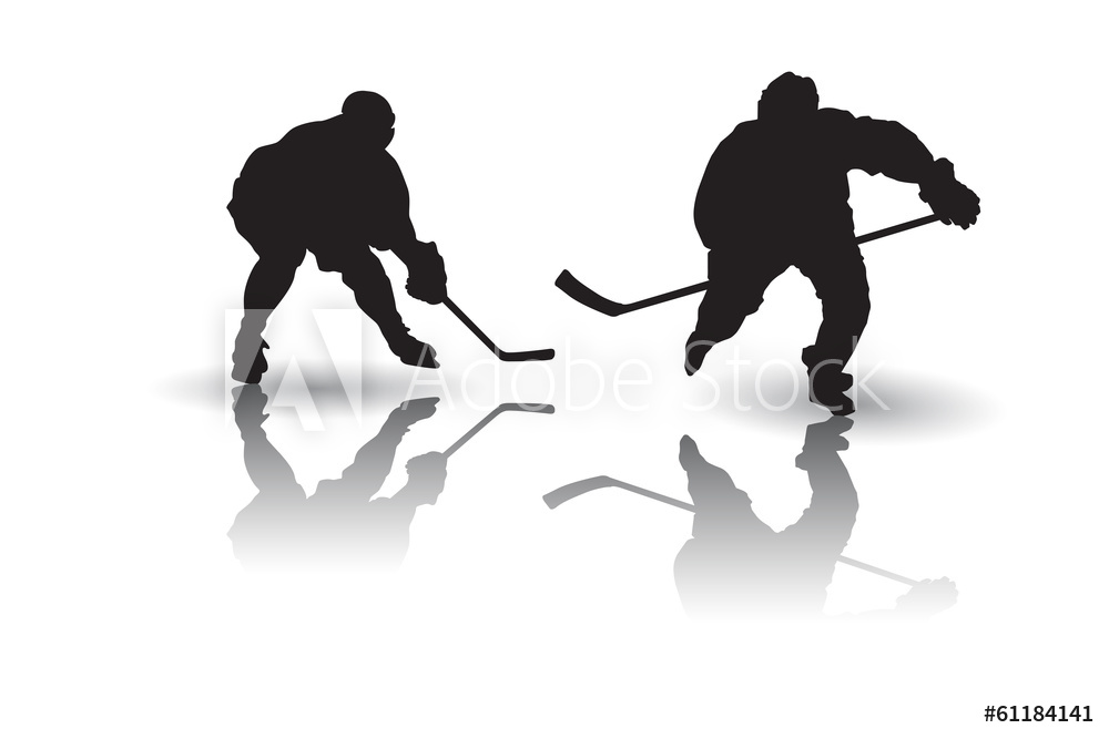 1000x667 Fotografie, Obraz Ice Hockey Player Vector Posters Cz