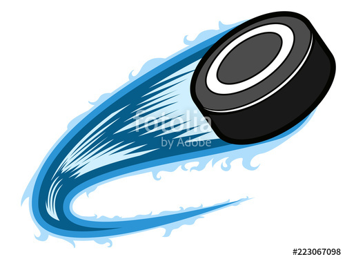 500x375 Hockey Puck With An Effect Vector Illustration Design Stock