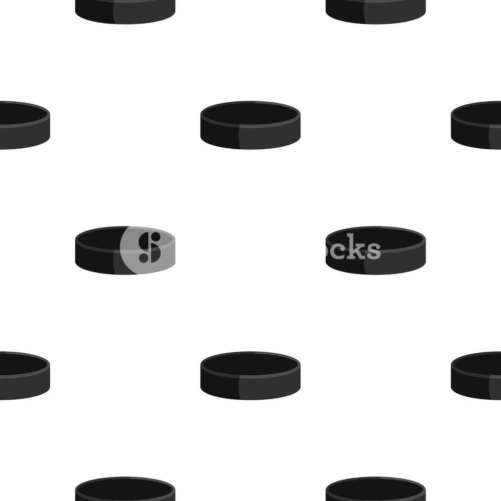 1000x1000 Ice Hockey Puck Pattern Seamless Flat Style For Web Vector