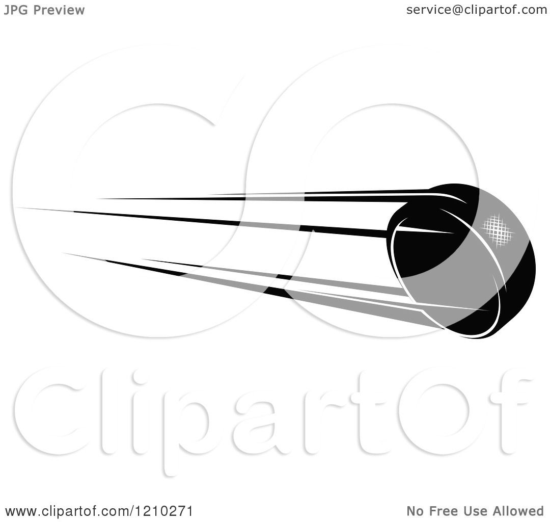 1080x1024 Clipart Of A Black And White Flying Hockey Puck