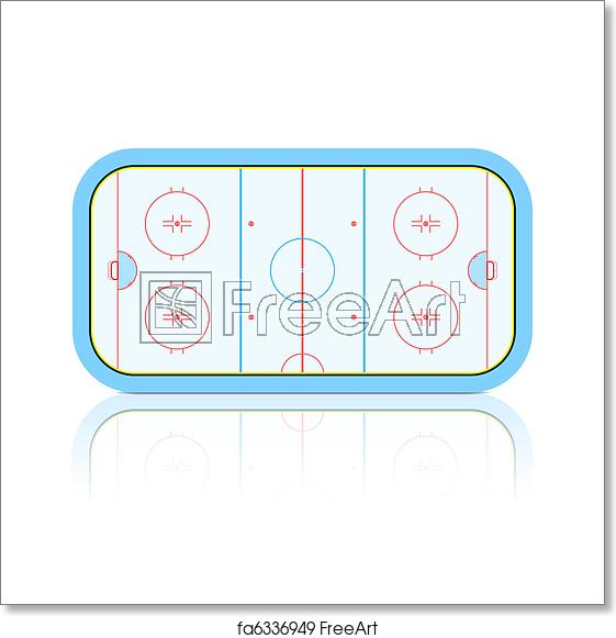 561x581 Free Art Print Of Hockey Rink Vector Illustration Of A Hockey