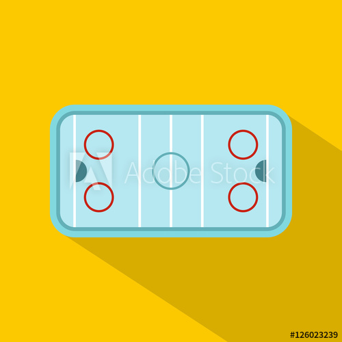 500x500 Ice Hockey Rink Icon Flat Illustration Of Hockey Rink Vector Icon