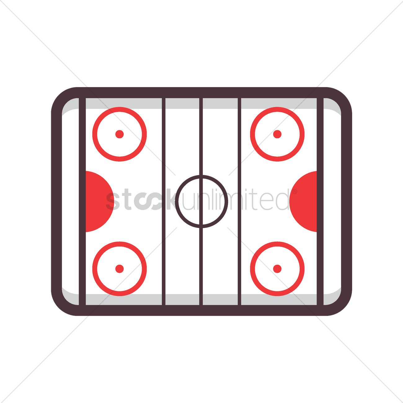 1300x1300 Hockey Rink Vector Image