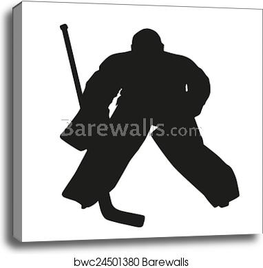 Hockey Goalie Vector Silhouette, Canvas Print Barewalls Posters 382x390 Hockey Goalie Vector Silhouette, Canvas Print Barewalls Posters