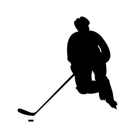 Hockey Player Silhouette Vector Illustration Isolated On White 438x450 Hockey Player Silhouette Vector Illustration Isolated On White