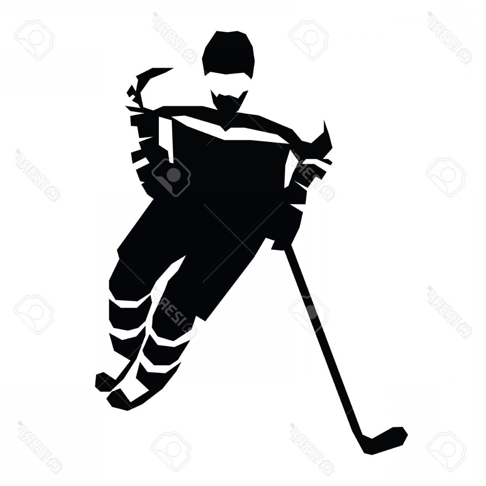 Hockey Silhouette Vector at Vectorified.com | Collection of Hockey ...