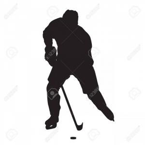 Photostock Vector Skating Ice Hockey Player Vector Silhouette 300x300 Photostock Vector Skating Ice Hockey Player Vector Silhouette