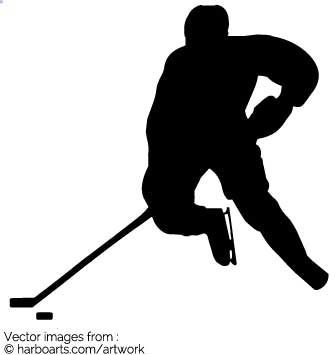 Hockey Silhouette Vector at Vectorified.com | Collection of Hockey ...