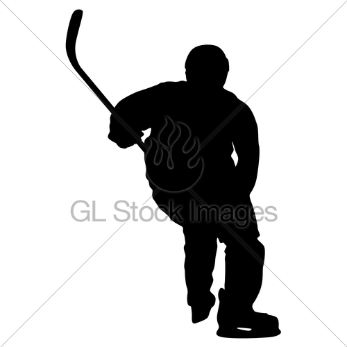 Silhouette Of Hockey Player Isolated On White Vector Il Gl 500x500 Silhouette Of Hockey Player Isolated On White Vector Il Gl